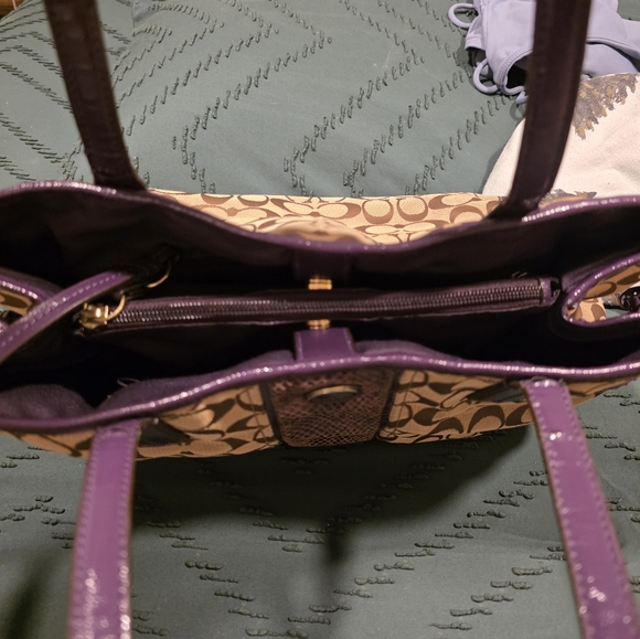 Coach Signature Python Print Carryall - Picture 12 of 12